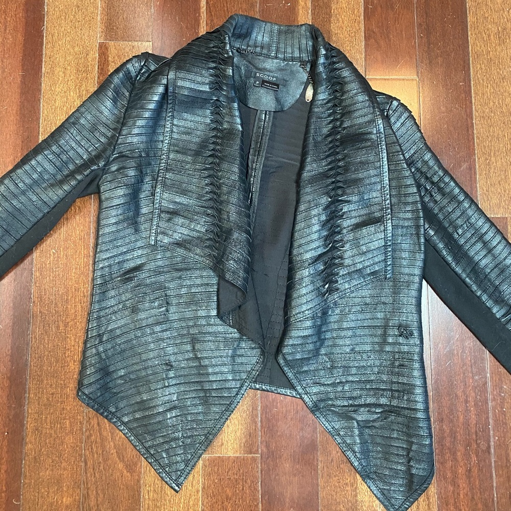 Scoop Leather Jacket XS